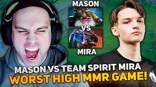 WORST HIGH MMR GAME! MASON on SNIPER vs TEAM SPIRIT MIRA!