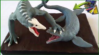 SKULLCRAWLER VS MOSASAURUS WITH CLAY / PLASTILINA.