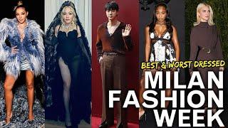 TOP 10 BEST & WORST DRESSED CELEBRITIES AT MILAN FASHION WEEK 2024! (ss25)