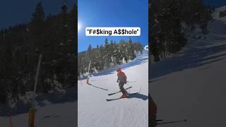 Why skiers don't like us...                  #snowboarding #skiing