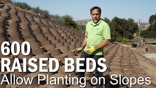 Dirt Locker® DIY Raised Garden Beds, Terrace Gardening Erosion Control Product, Drip irrigation