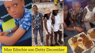 May Edochie last born Zane shows premium enjoyment as he was spotted with friends enjoying Detty dec