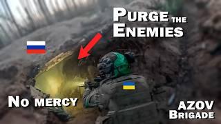 AZOV Brigade - Real footage of the attack on Russian positions