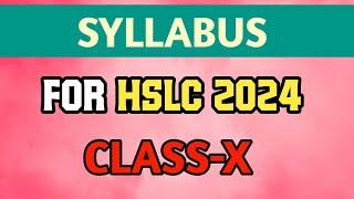 SYLLABUS FOR CLASS X HSLC 2024 SEBA| #hslc2024 #seba #hslc #syllabus