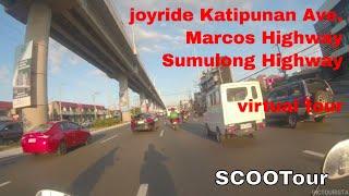 MotoRide Tour  | Katipunan Avenue - Marcos Highway - Sumulong Highway [4K]