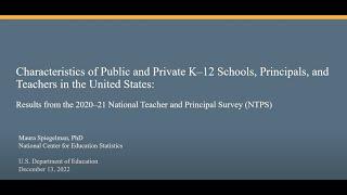 Stakeholder Briefing: 2022 National Teacher and Principal Survey Results