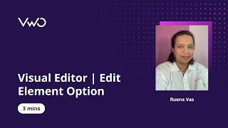 Visual Editor | Edit Element Option