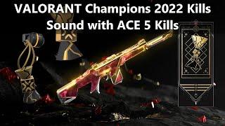 VALORANT Champions 2022 Skin Bundle Kills Sound with ACE [5 Kills]
