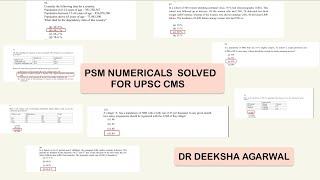 PSM NUMERICALS SOLVED OF UPSC CMS || Dr Deeksha Agarwal || Preparation and solving strategy ||