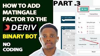 how to add martingale on your deriv binary bot