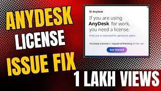 Anydesk license warning reset | session time limit fix