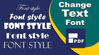 How to change font style in pdf using pdfelement