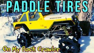 I Put Paddle Tires On My Rock Crawler !...Will it work ?