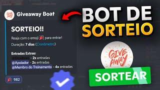 O MELHOR e MAIS COMPLETO BOT de SORTEIOS para DISCORD - Giveaway Boat (em Português)