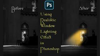 Realistic Window Lighting Effect in Photoshop | Sun Light Effect | Window Sun Rays in Photoshop