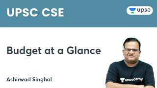 Budget at a Glance | UPSC CSE/IAS | Budget Week with Ashirwad Sir