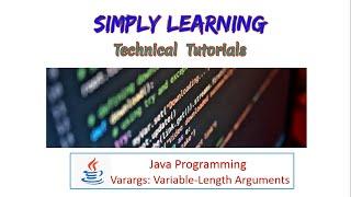 Varargs : Variable length argument