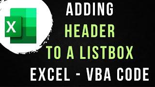 Excel VBA Add Column Header To A Listbox
