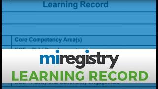 MiRegistry Learning Record