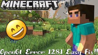 How To Properly Fix OpenGL Error1281 For Minecraft 1.16.2 Very Simple Fix