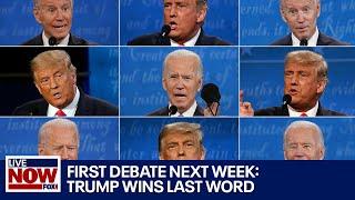 DEBATE PREVIEW: Trump to get last word after coin flip, Biden selects positions | LiveNOW from FOX