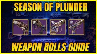 Craft These! Season Of Plunder Weapons - #destiny2 #seasonofplunder