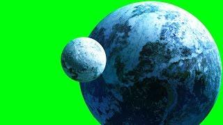 All 9 Planets in green screen free royalty footage