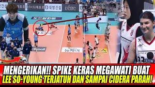 MENGERIKAN!! SPIKE KERAS MEGAWATI BUAT LEE SO-YOUNG TERJATUH DAN SAMPAI CIDERA PARAH!