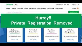 How to Cancel Private Registration or Privacy in Godaddy Domain