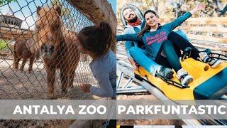 Which One is BETTER? Antalya Zoo or ParkFuntastic? Antalya Turkey  Travel Vlog 2022