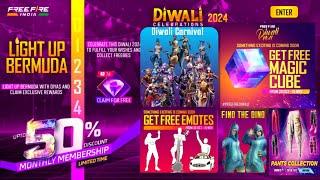 DIWALI EVENT FREE FIRE 2024 | GOLDEN SHADE BUNDLE RETURN | LOL EMOTE RETURN | FREE FIRE NEW EVENT