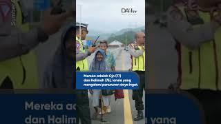 Kakek Nenek ini rindu cucunya hingga berjalan menyusuri jalan Tol 