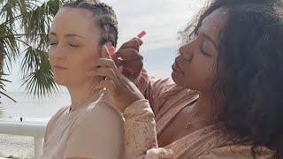 ASMR Professional Cornrow Braiding at the Beach - Rattle Comb, Gel & Finishing Touches with Edges