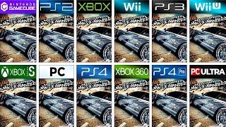 Comparing NFS Most Wanted in All Consoles (Side by Side) 4K
