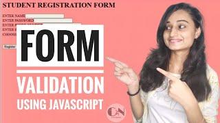 Form Validation Using Javascript || Javascript Tutorial || Code With Neha