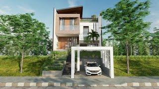 Sketchup House Design 13 (8x16 meter) + Enscape Rendering