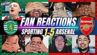 ARSENAL FANS GAZZEDREACTION TO SPORTING CP 1-5 ARSENAL | UEFA CHAMPIONS LEAGUE