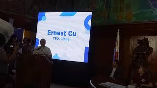 Globe CEO Ernest Cu speech in Manila City Globe Go WiFi partnership