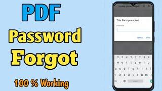 PDF Password Kaise Pata Kare || PDF Password Bhul Gaye To Kya Kare || PDF Password Forgot Kaise Kare