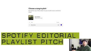 Spotify Editorial Playlist Pitch