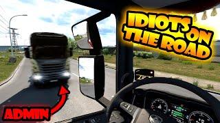 IDIOTS on the road #20 - unbelievably terrible drivers on CD road || FUNNY MOMENTS - ETS2MP