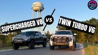 DRAG RACE!! Supercharged 2nd Gen Tundra VS 3rd Gen Tundra