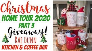 CHRISTMAS HOME TOUR 2020 | RAE DUNN CHRISTMAS KITCHEN DECOR | RAE DUNN CHRISTMAS MUGS | COFFEE BAR