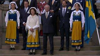 King Carl XVI Gustaf of Sweden attends Swedish national day celebrations on 6th June 2024