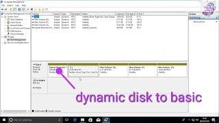 How To Convert A Dynamic Disk To Basic Disk