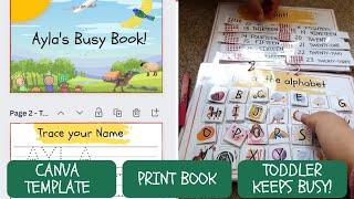 DIY Toddler Busy Book on Canva: Customization Ideas & How-to!