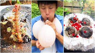 Outdoor Slate Spicy Barbecue |Chinese Mountain Forest Life And Food #Moo Tiktok#Fyp