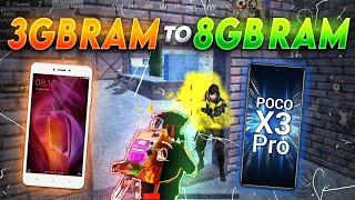 3GB Ram To 8GB Ram Myjourney  | Poco X3 Pro Gaming Test| BGMI Montage