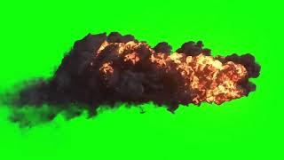 Green screen fire smoke intro