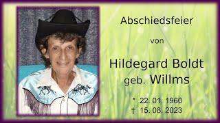 Abschiedsfeier von Hildegard Boldt geb Willms